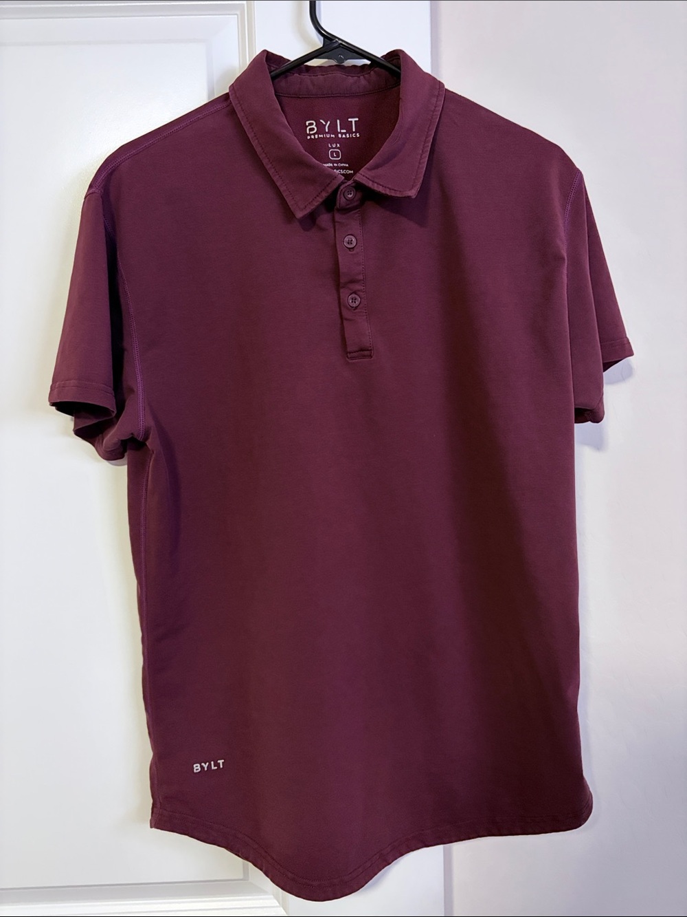 BYLT Basics L Men's Maroon Lux Polo Shirt